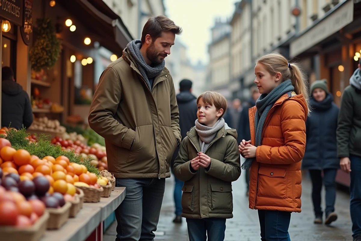 Famille en veste d